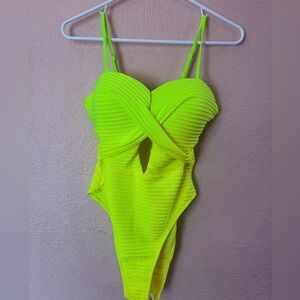 Neon Yellow Women's Bodysuit